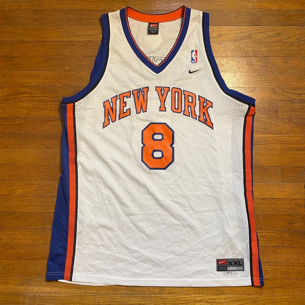 Team Nike New York Knicks Latrell Sprewell 8 NBA Jersey White Mens XXL